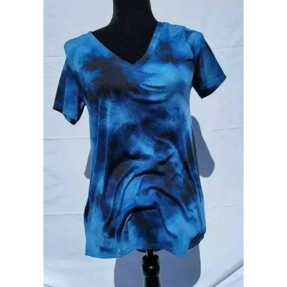 Lularoe Blue Black Short Sleeve Shirt Women's XS - Picture 1 of 4